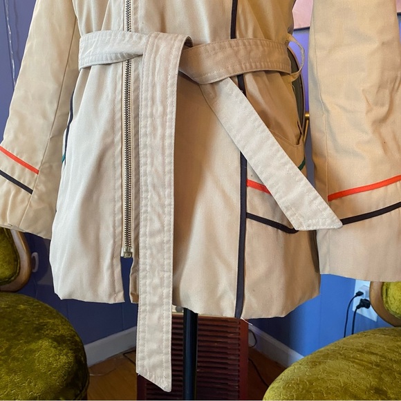 Vintage 70s/80s Casual Corner Striped Lightweight Puffer Jacket Size Small - Picture 6 of 12